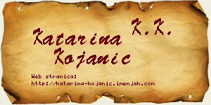 Katarina Kojanić vizit kartica